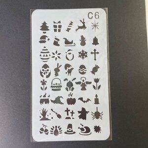 Reusable Art Planner Stencil Holiday Christmas Easter Halloween Thanksgiving Mix